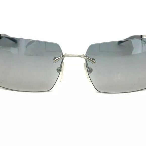 Loewe Anagram Rimless Sunglasses Blue Gradient Lens Silver Frame Logo Arms main image 5